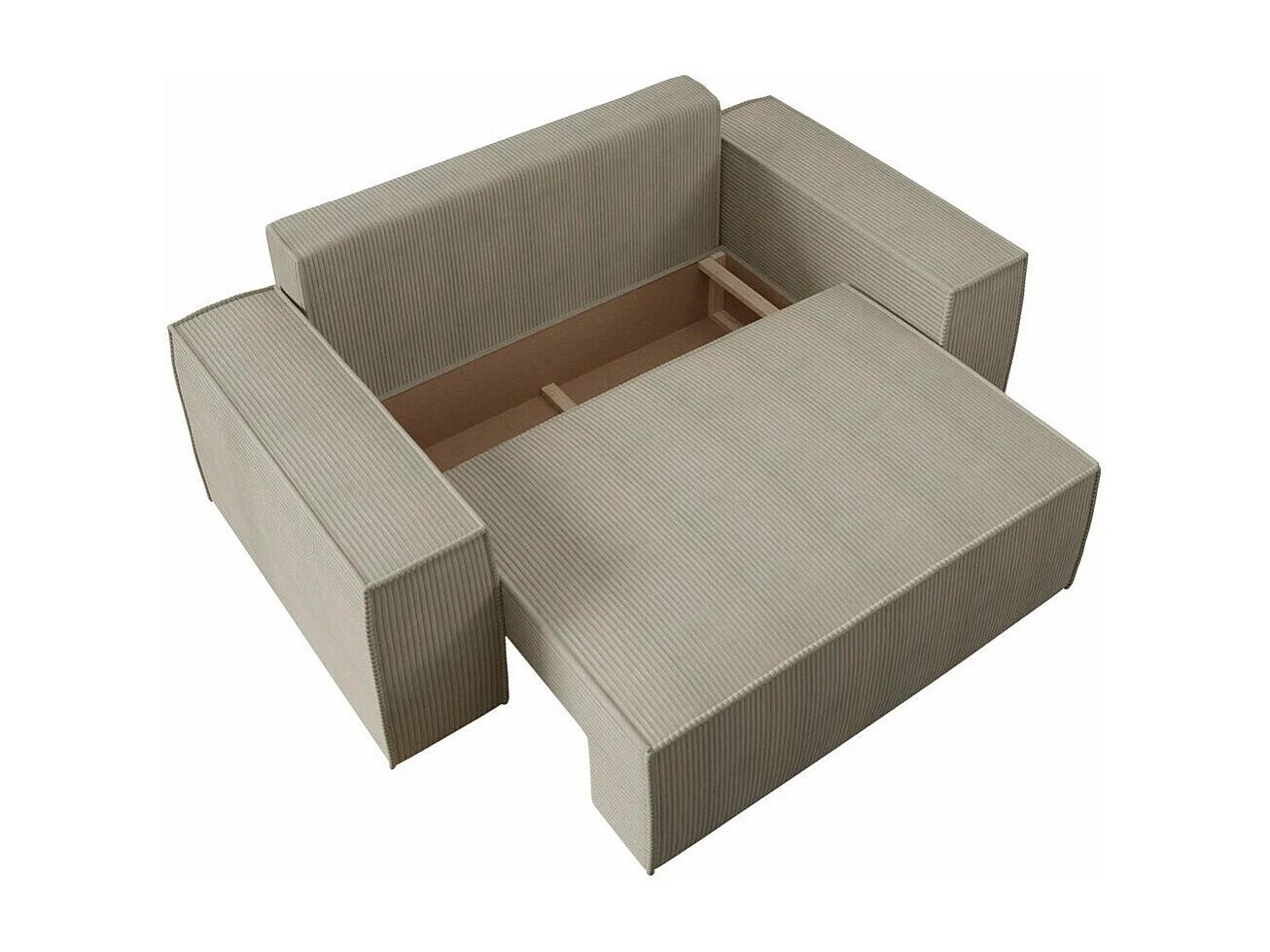 Canapé convertible Clovis 107, Boîte de literie, 94x188x104cm