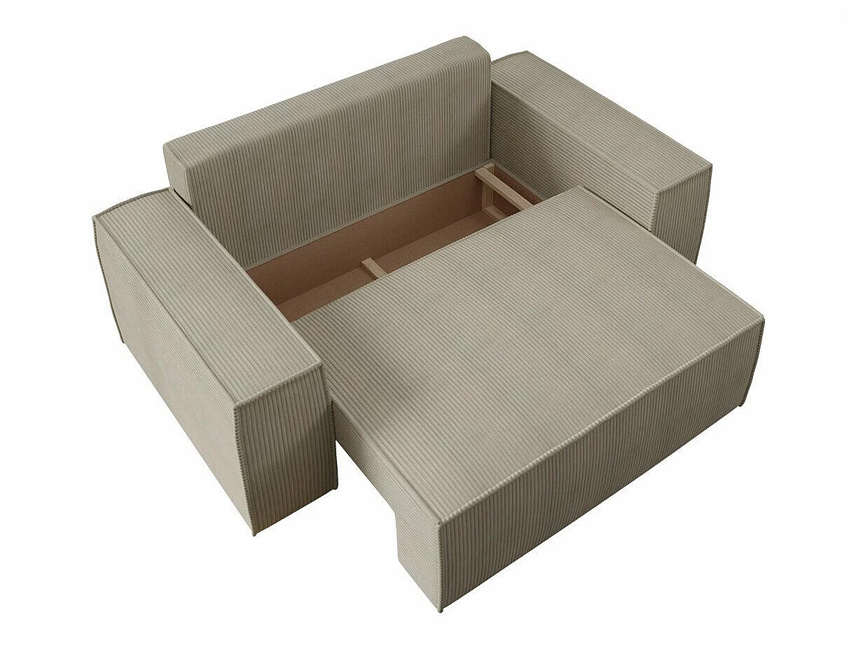 Canapé convertible 2 places en tissu bleu CLOVIS 94x188x104 cm