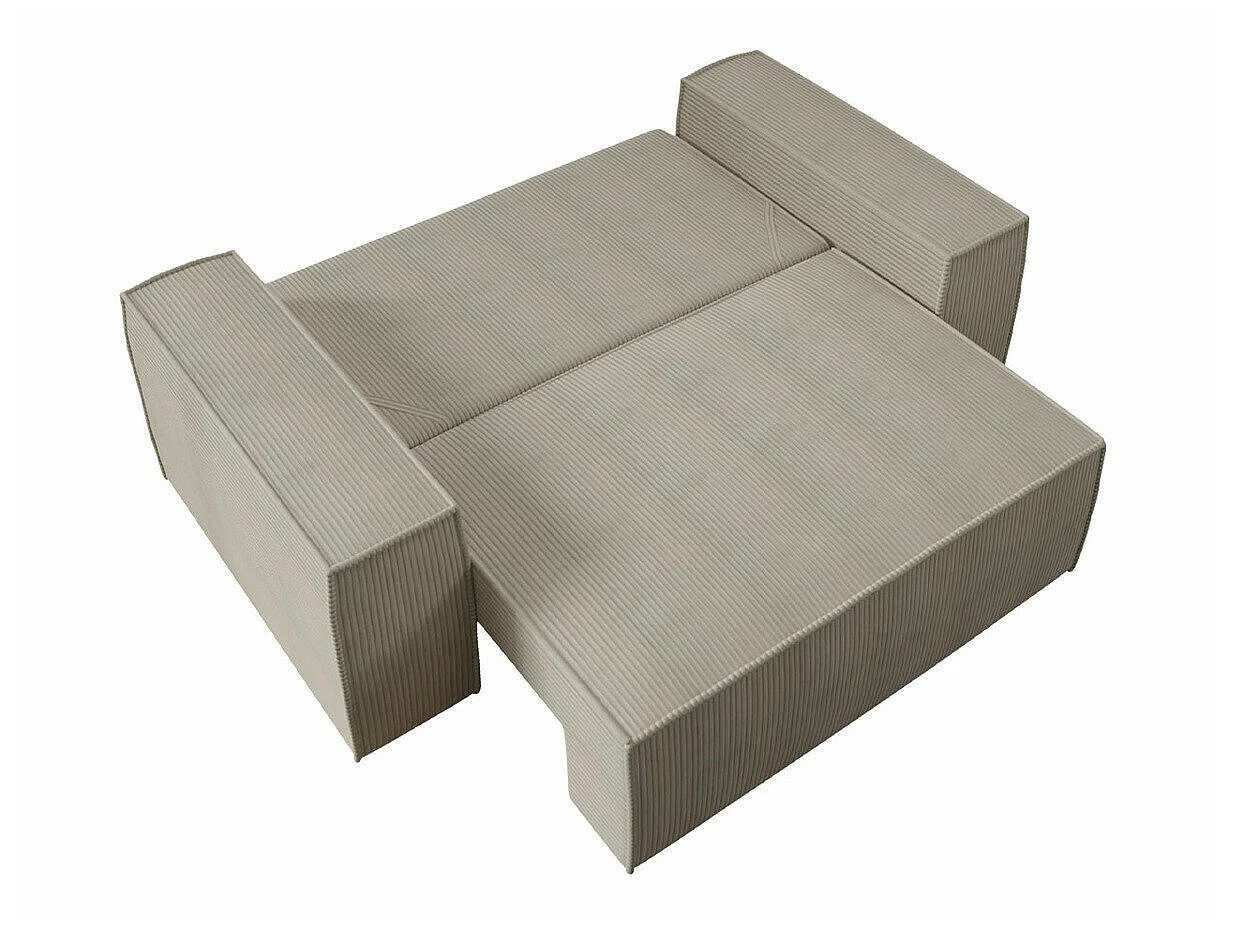 Canapé convertible 2 places en tissu bleu CLOVIS 94x188x104 cm