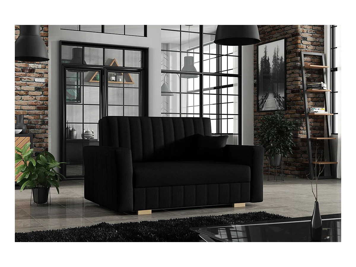 Sofá-cama Columbus 136, Almacenaje, 85x145x98cm, Muebles ya montados