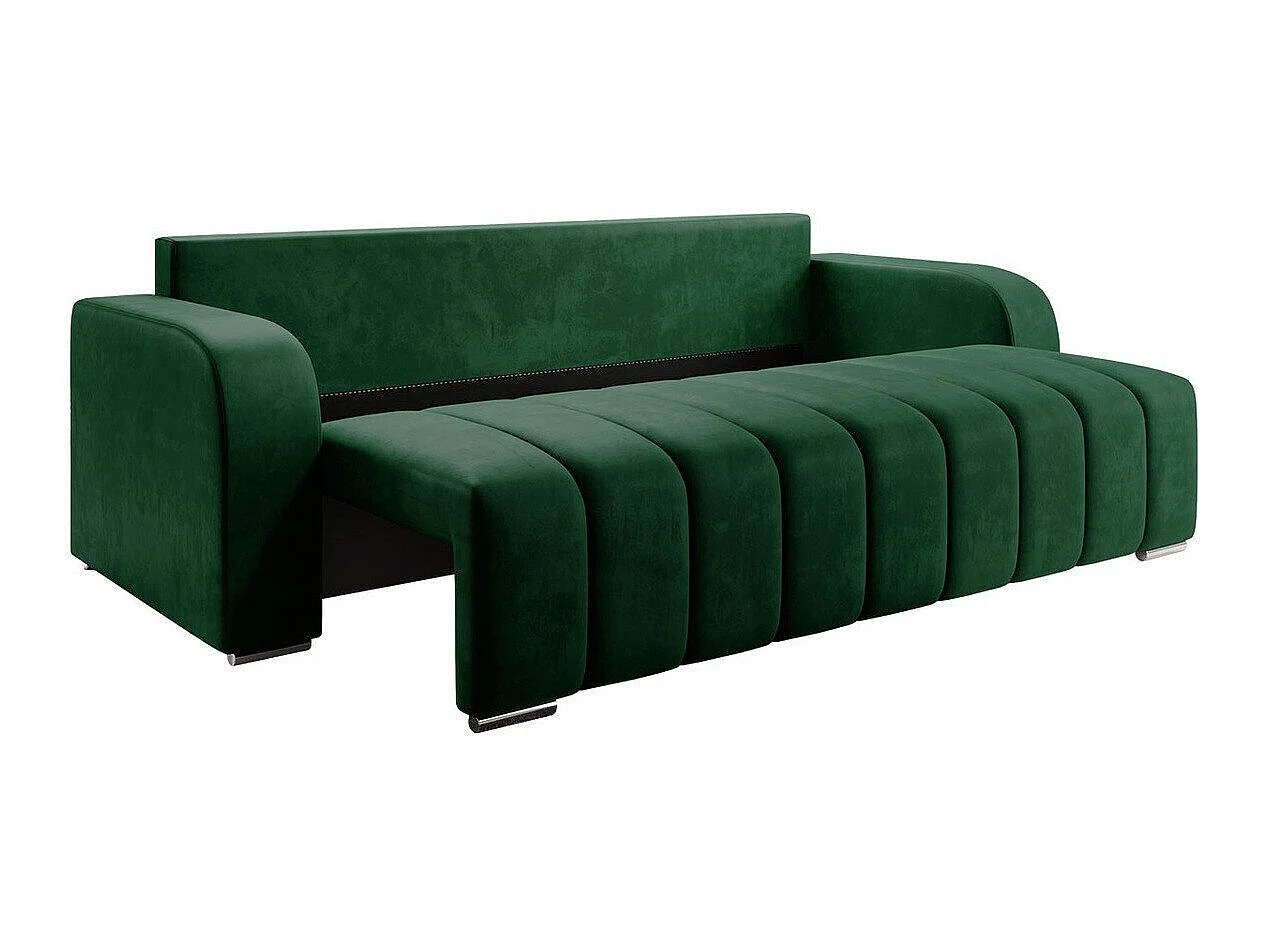 Canapé convertible 4 places en tissu bleu MUNCIE 86x244x90 cm