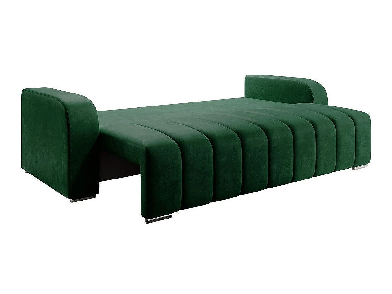 Canapé convertible 4 places en tissu bleu MUNCIE 86x244x90 cm