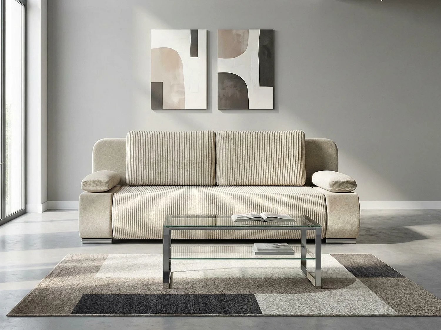 Canapé convertible Comfivo Pudor, Disponible, 77x200x92cm