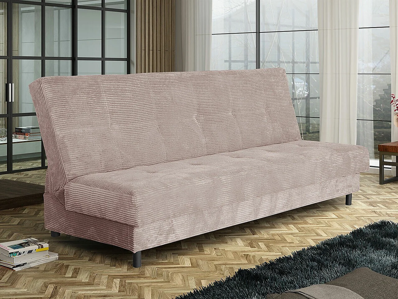 Sofá-cama Columbus 184, Almacenaje, 90x193x85cm