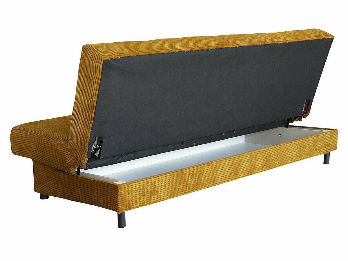 Canapé convertible 3 places en tissu rose COLUMBUS 90x193x85 cm