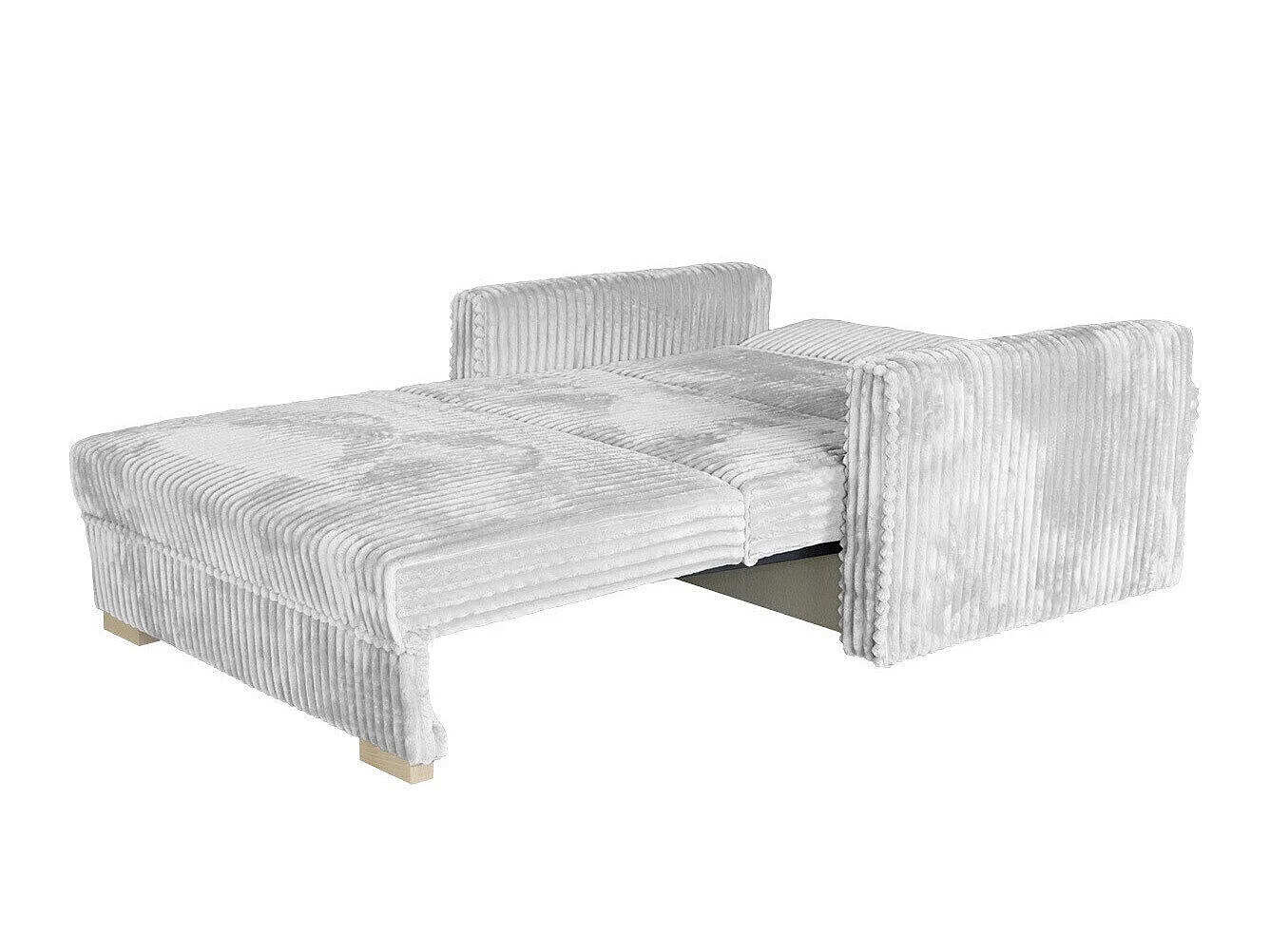 Canapé convertible 2 places en tissu marron COLUMBUS