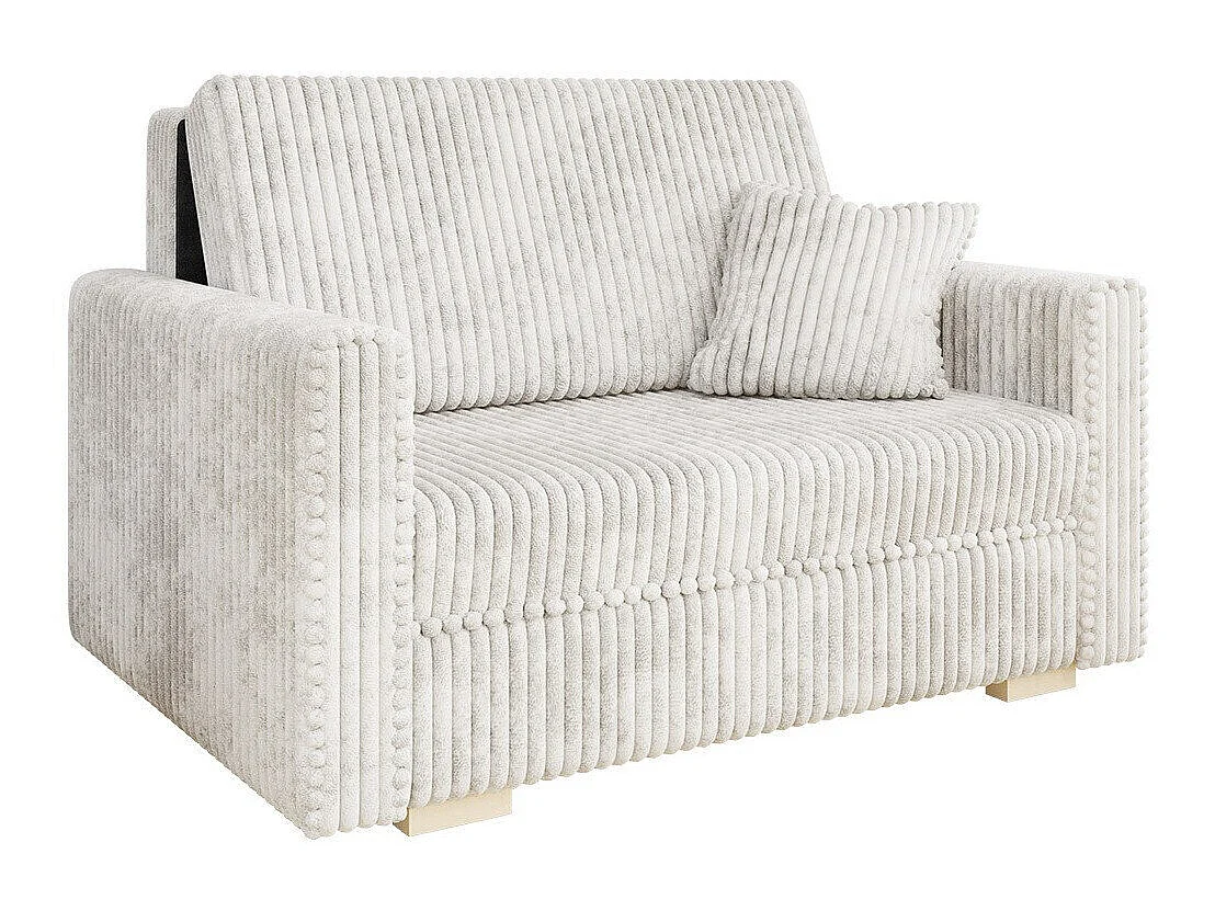 Canapé convertible 2 places en tissu marron COLUMBUS