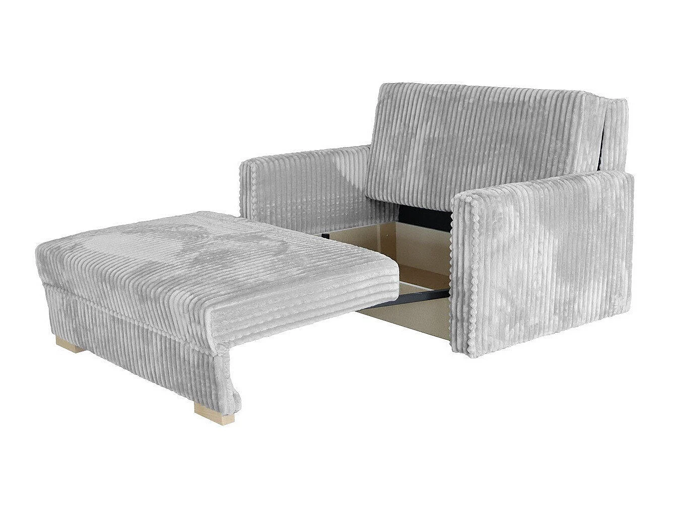 Canapé convertible 2 places en tissu marron COLUMBUS