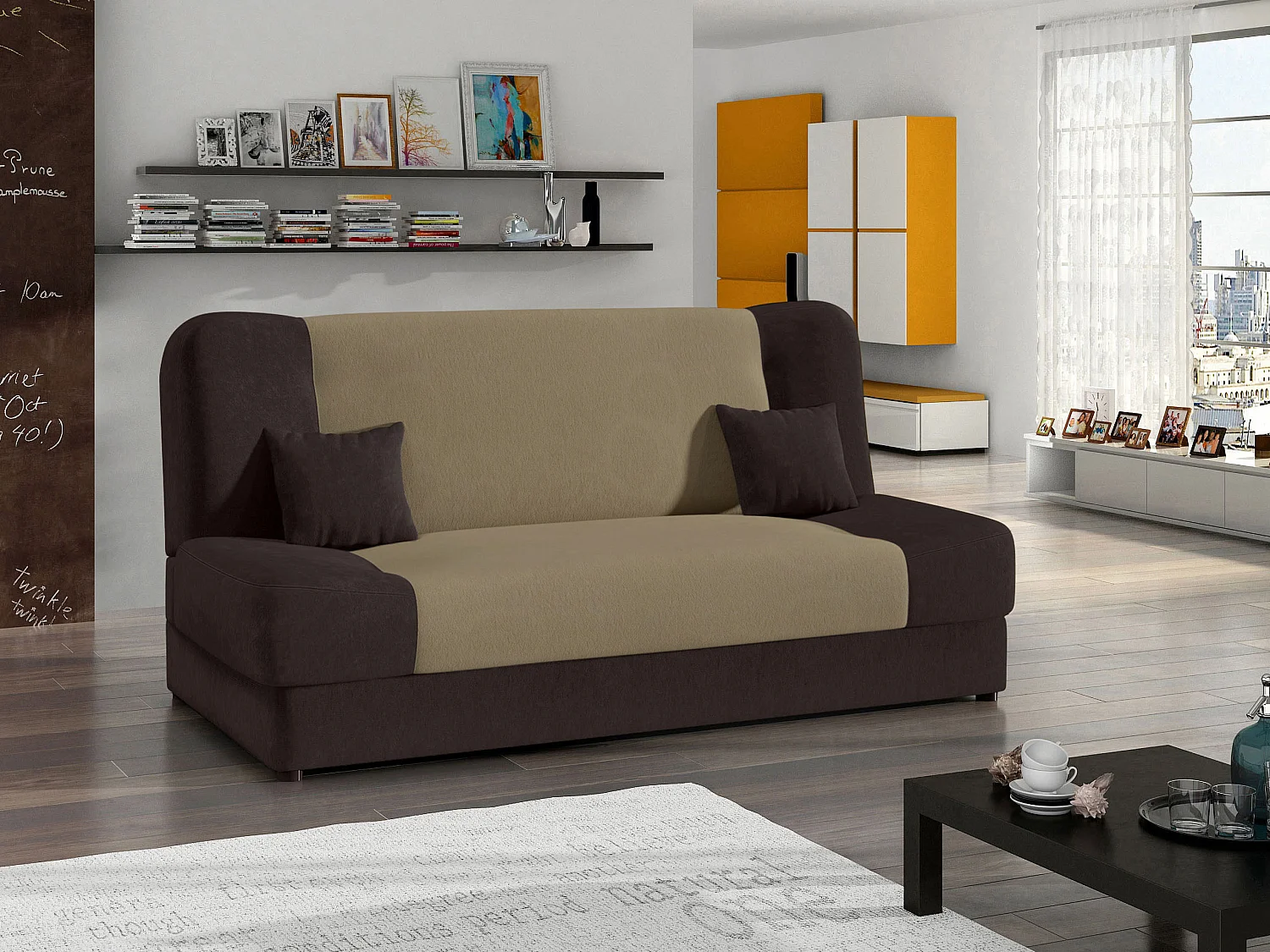 Canapé convertible Comfivo 124, Disponible, 86x195x87cm