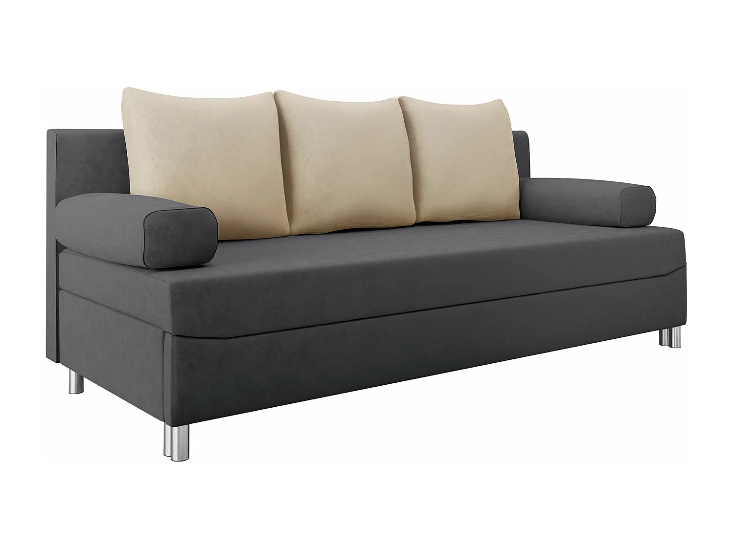 Sofá-cama Comfivo 125, Almacenaje, 86x192x80cm