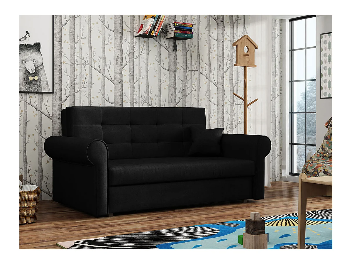 Canapé convertible Columbus 129, Boîte de literie, 85x168x98cm, Mobilier déjà assemblé