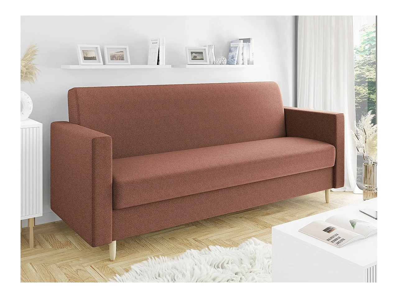 Canapé convertible Memphis 136, Boîte de literie, 98x217x88cm