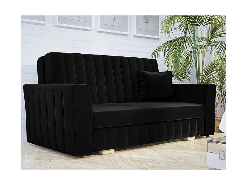 Canapé convertible Columbus 137, Boîte de literie, 83x160x98cm, Mobilier déjà assemblé