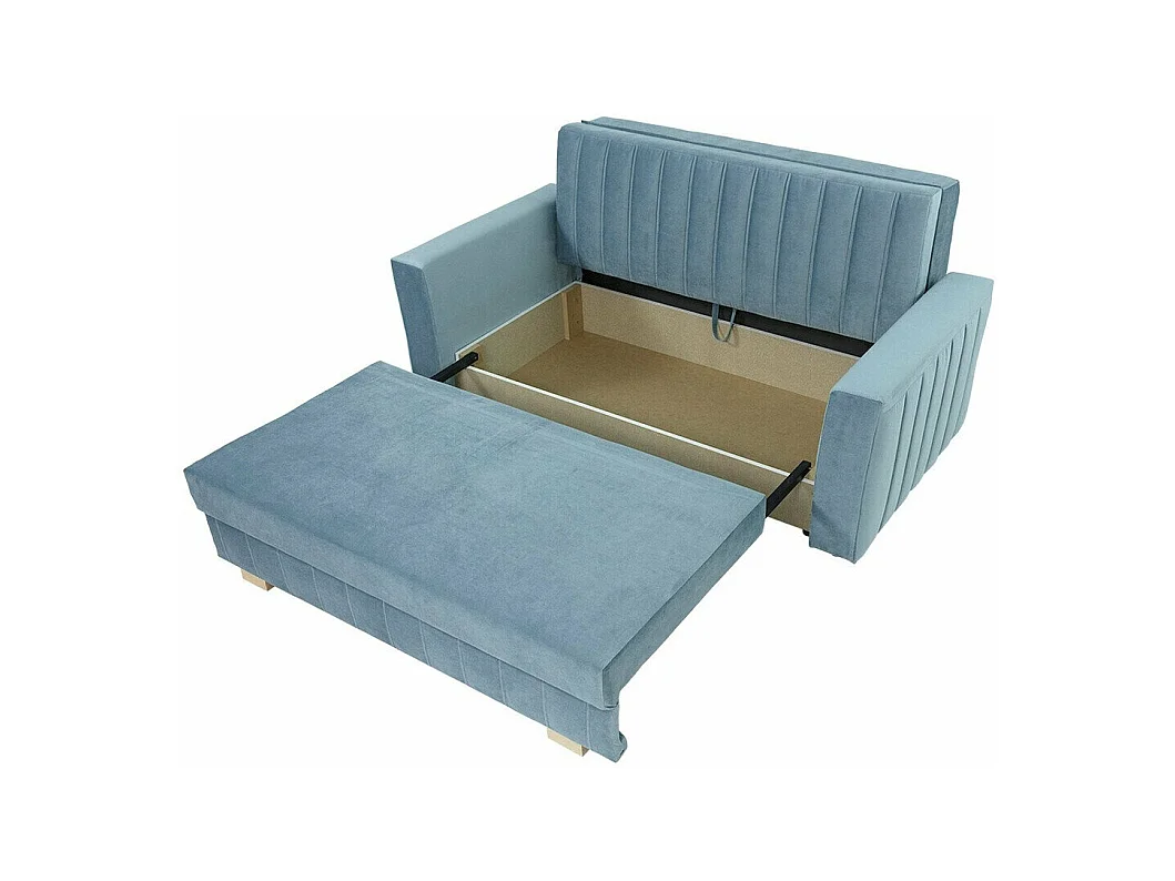 Canapé convertible Columbus 137, Boîte de literie, 83x160x98cm, Mobilier déjà assemblé