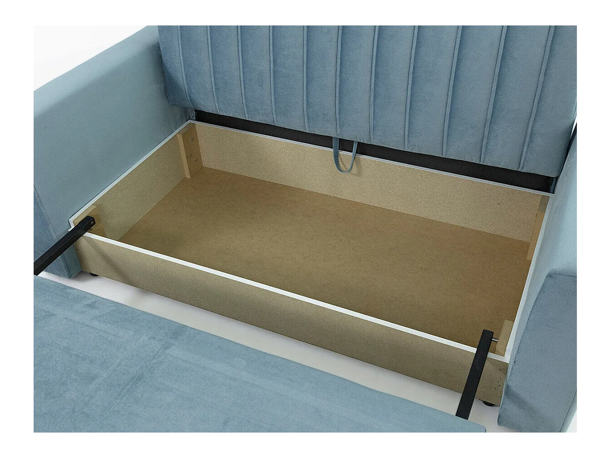 Canapé convertible Columbus 137, Boîte de literie, 83x160x98cm, Mobilier déjà assemblé