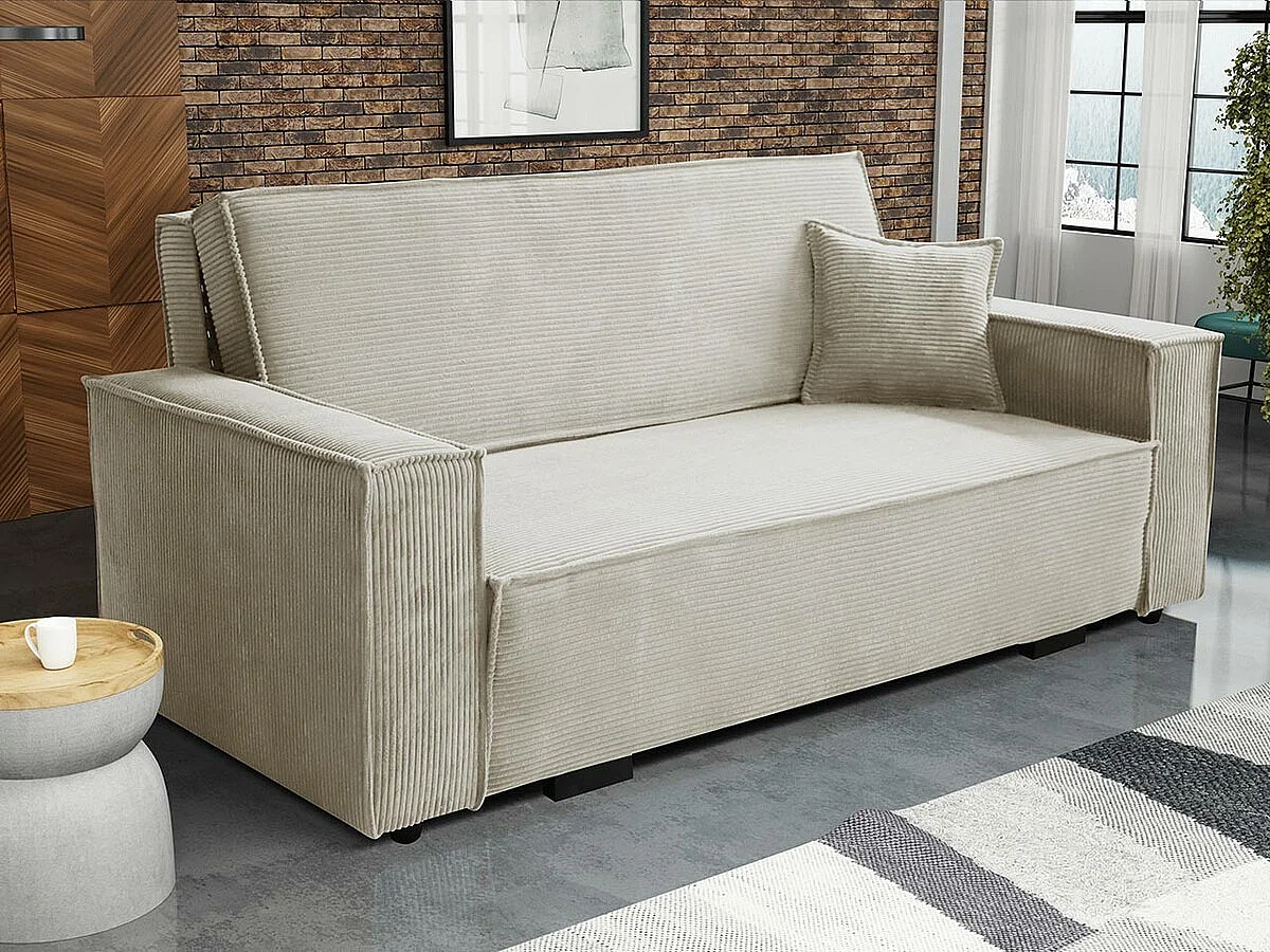 Sofá-cama Columbus 185, Almacenaje, 85x192x98cm, Muebles ya montados