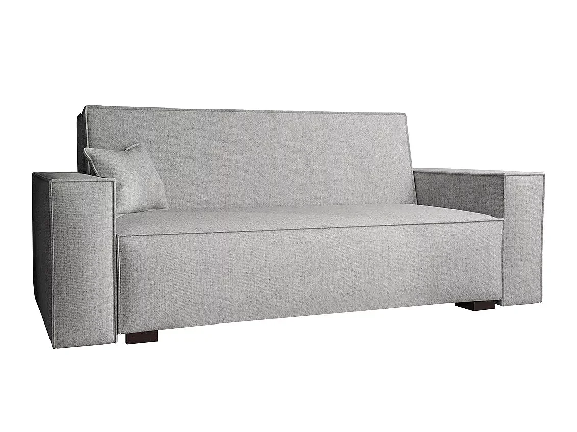 Canapé convertible 3 places en tissu gris COLUMBUS 85x192x98 cm