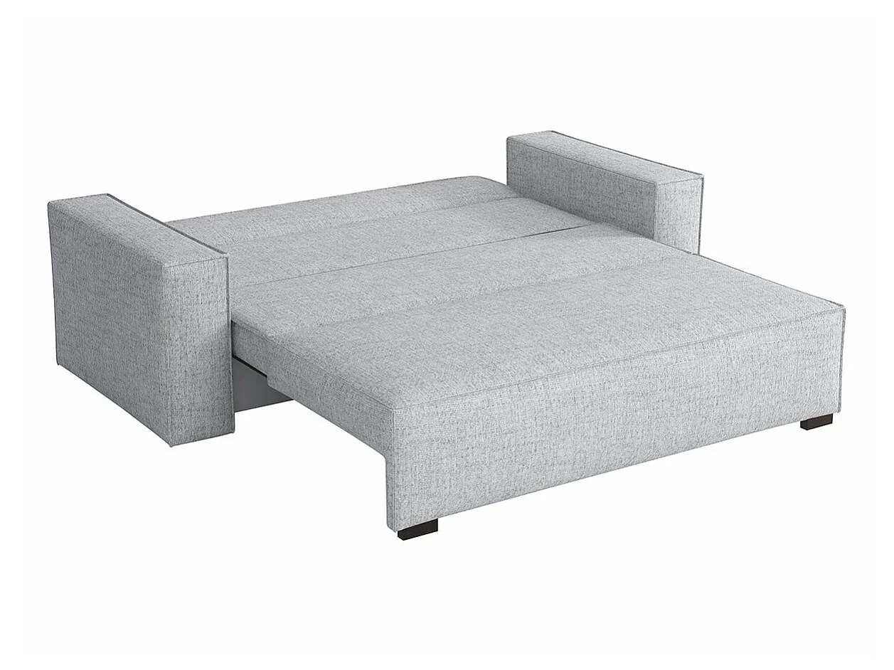 Canapé convertible 3 places en tissu gris COLUMBUS 85x192x98 cm