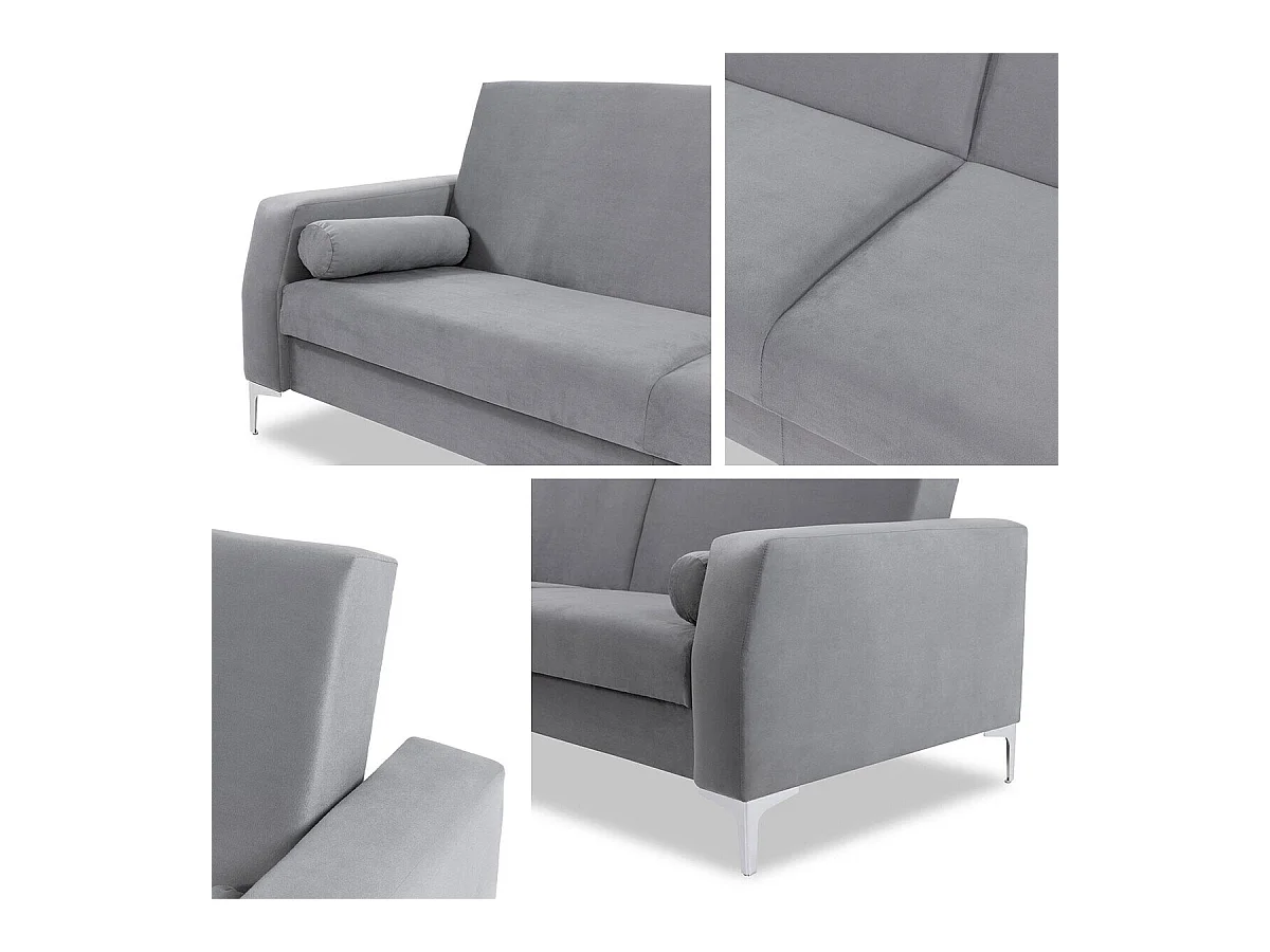 Canapé convertible Plano 101, Boîte de literie, 90x225x87cm