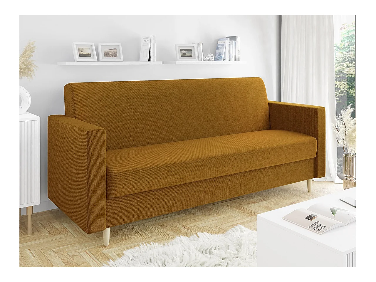 Canapé convertible Memphis 136, Boîte de literie, 98x217x88cm
