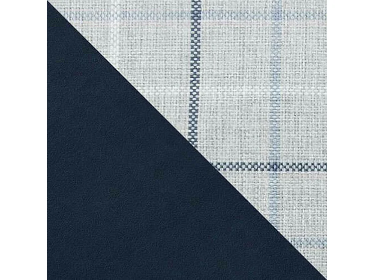 Canapé convertible clic-clac 3 places en tissu bleu 86x195x87 cm