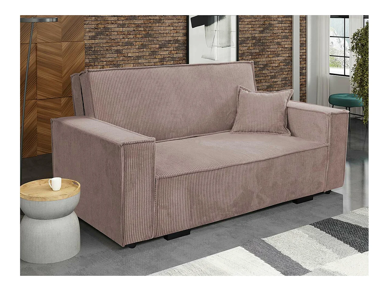 Canapé convertible Columbus 182, Boîte de literie, 85x173x98cm, Mobilier déjà assemblé