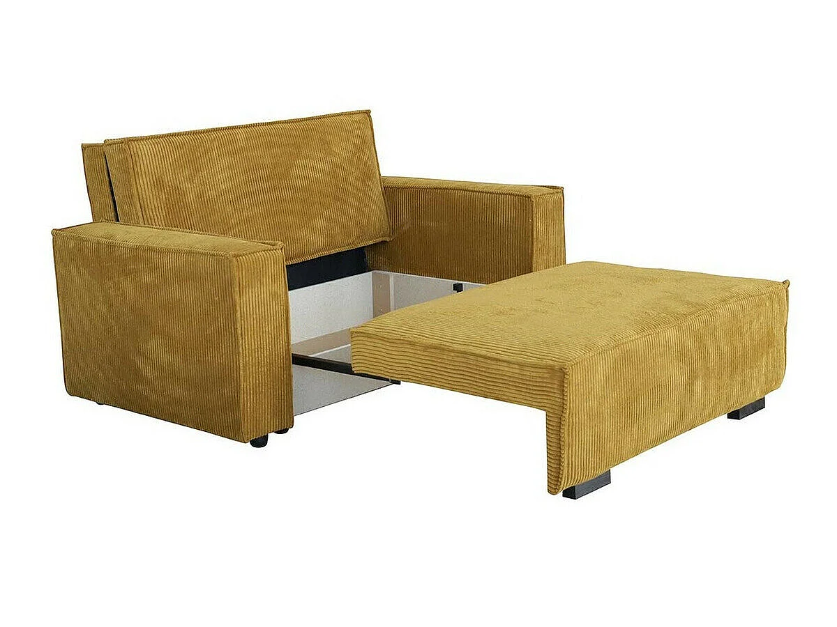 Canapé convertible 2 places en tissu rose COLUMBUS 85x173x98 cm