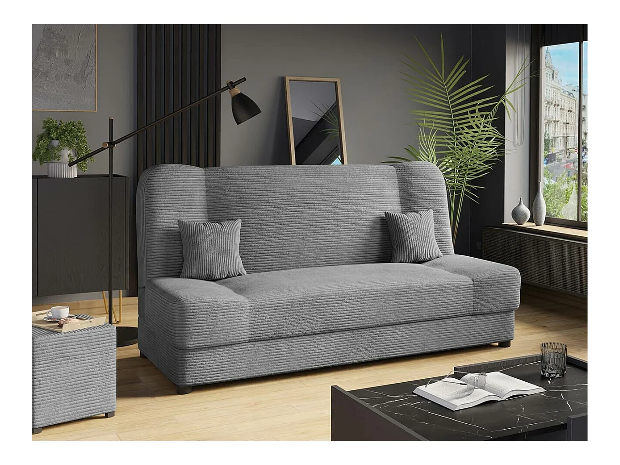 Sofá-cama Comfivo 136, Almacenaje, 86x195x87cm