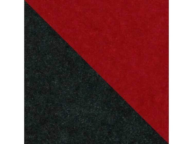 Canapé convertible clic-clac 3 places en tissu rouge 86x195x87 cm
