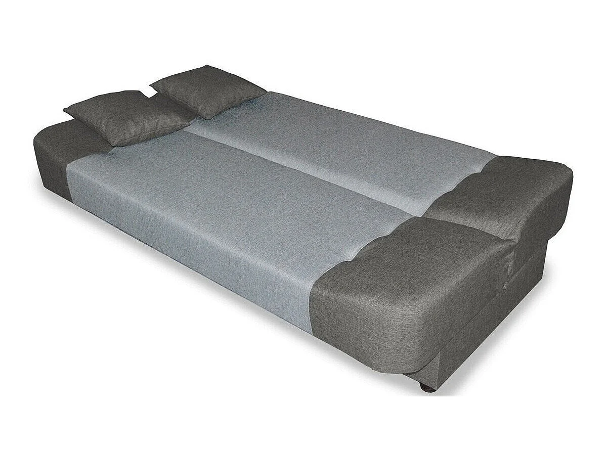 Canapé convertible clic-clac 3 places en tissu rouge 86x195x87 cm