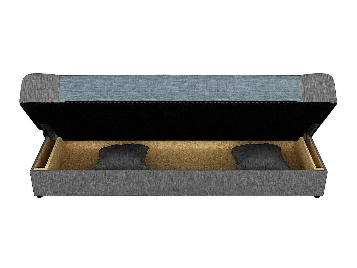 Canapé convertible clic-clac 3 places en tissu rouge 86x195x87 cm