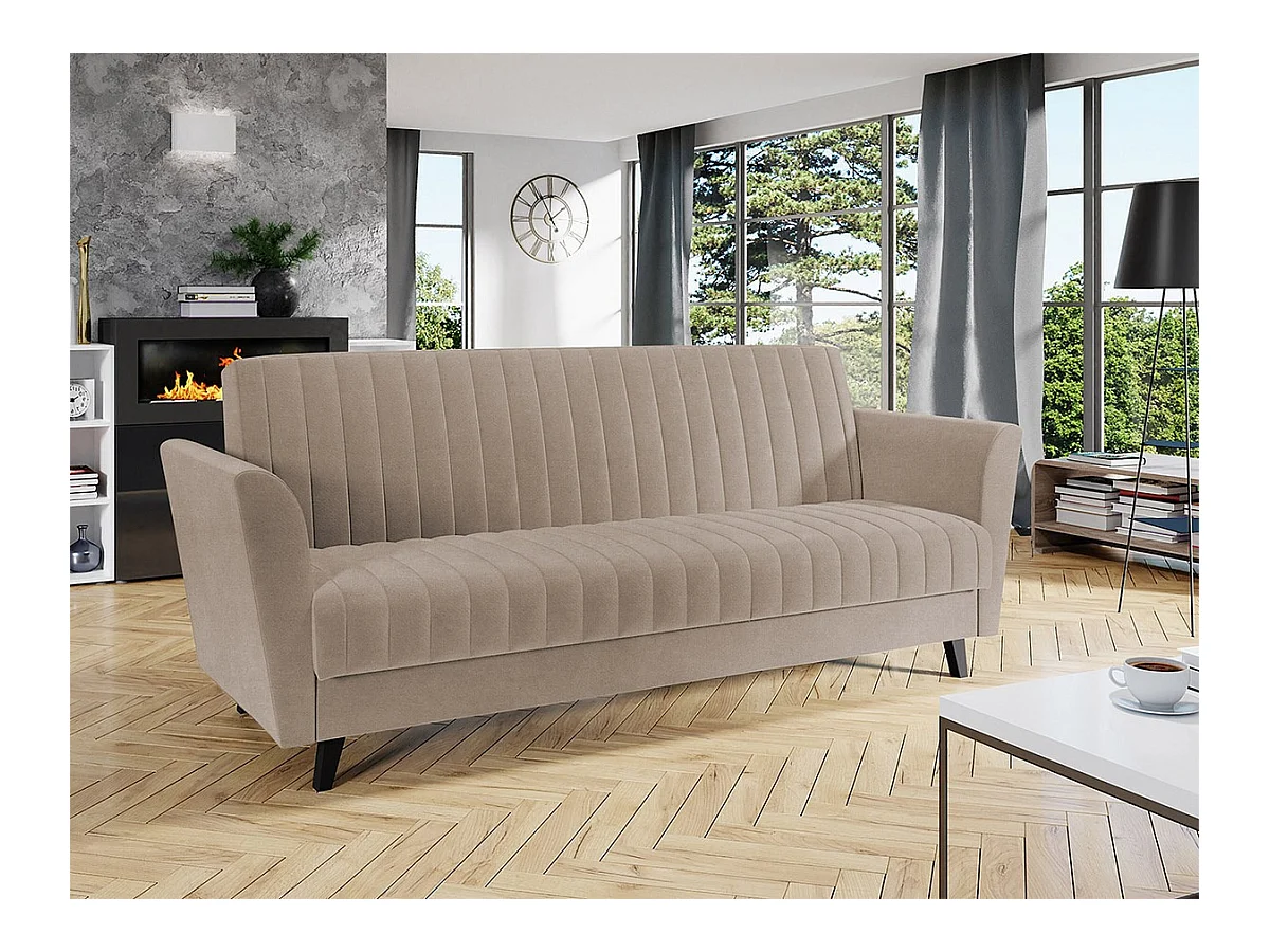 Canapé convertible Columbus 144, Boîte de literie, 90x230x87cm