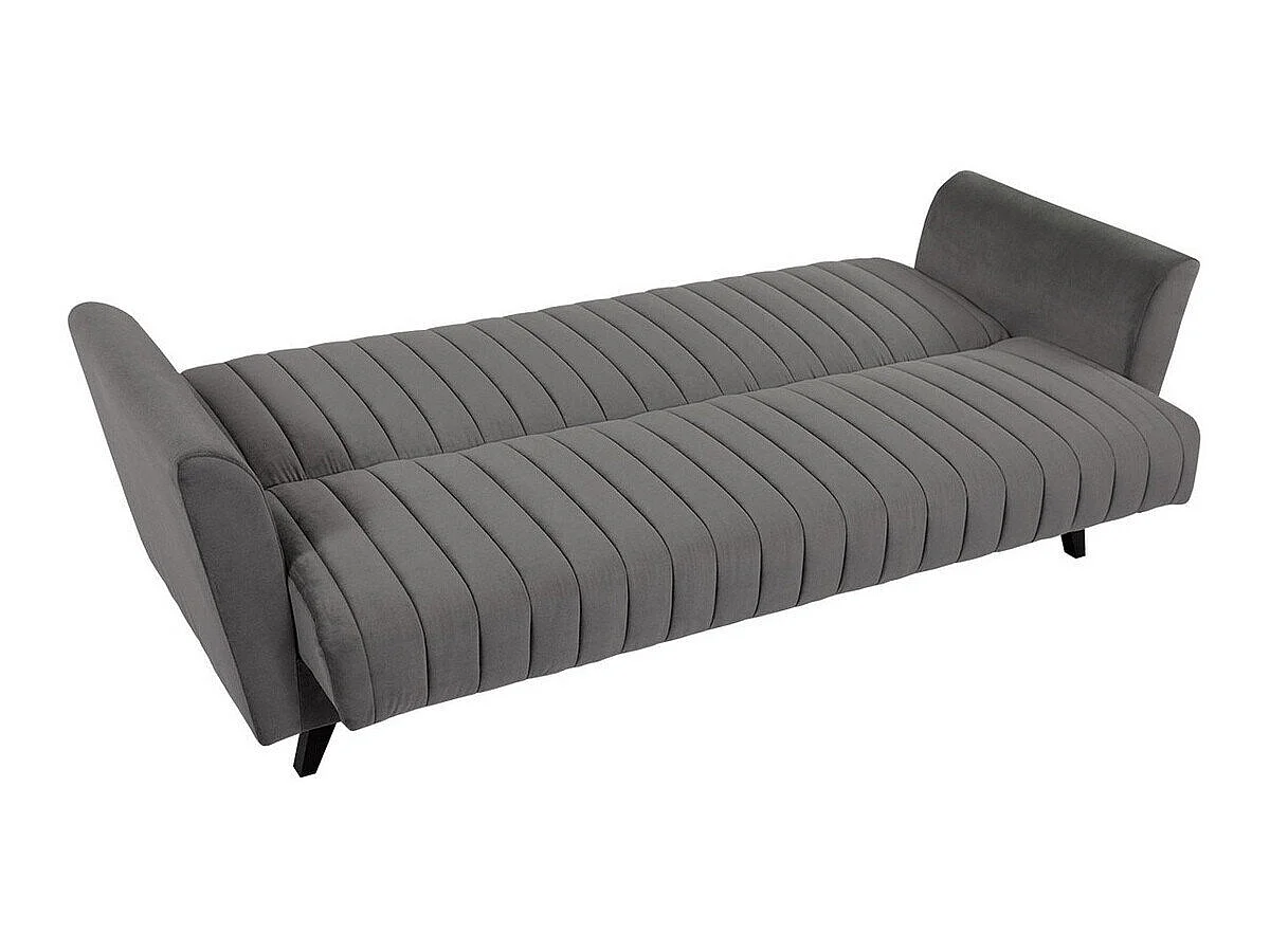 Canapé convertible 3 places en tissu marron COLUMBUS