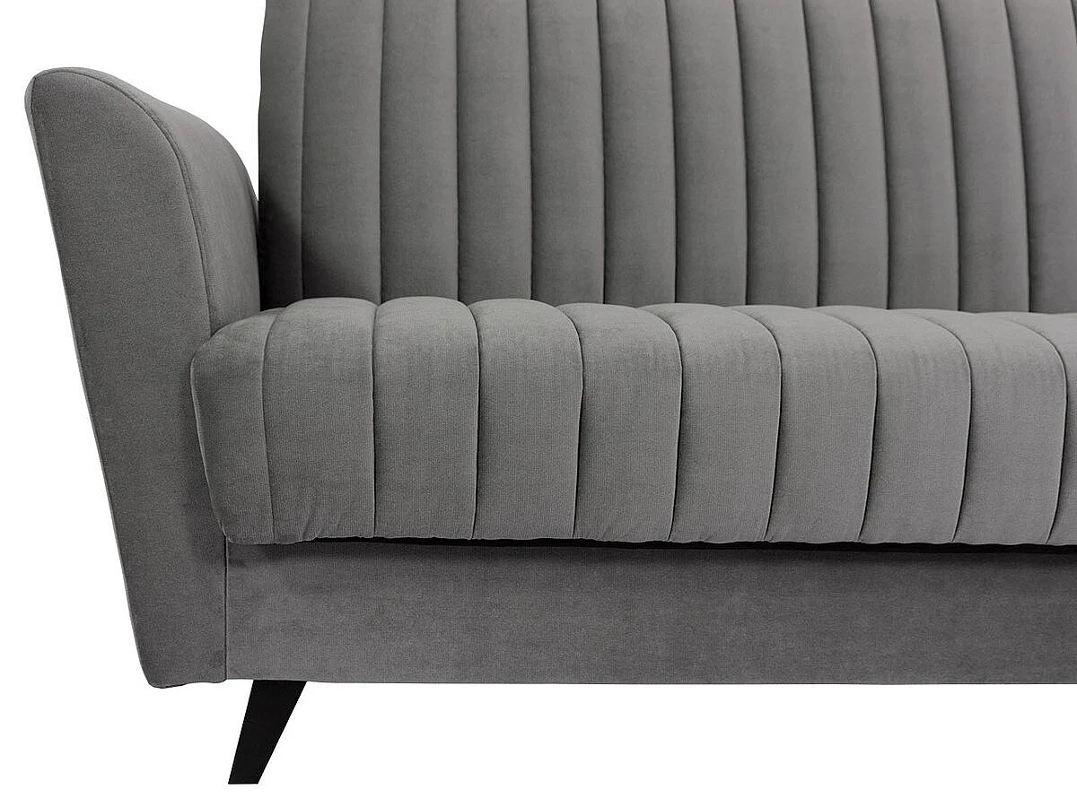 Canapé convertible 3 places en tissu marron COLUMBUS