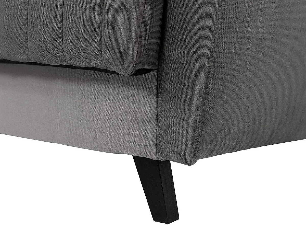 Canapé convertible 3 places en tissu marron COLUMBUS