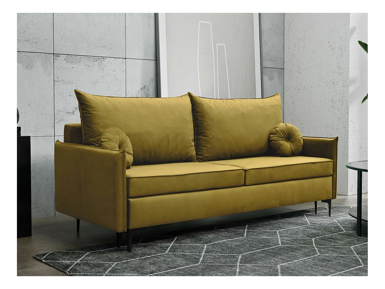 Divano letto Clovis 103, Con, 101x216x96cm
