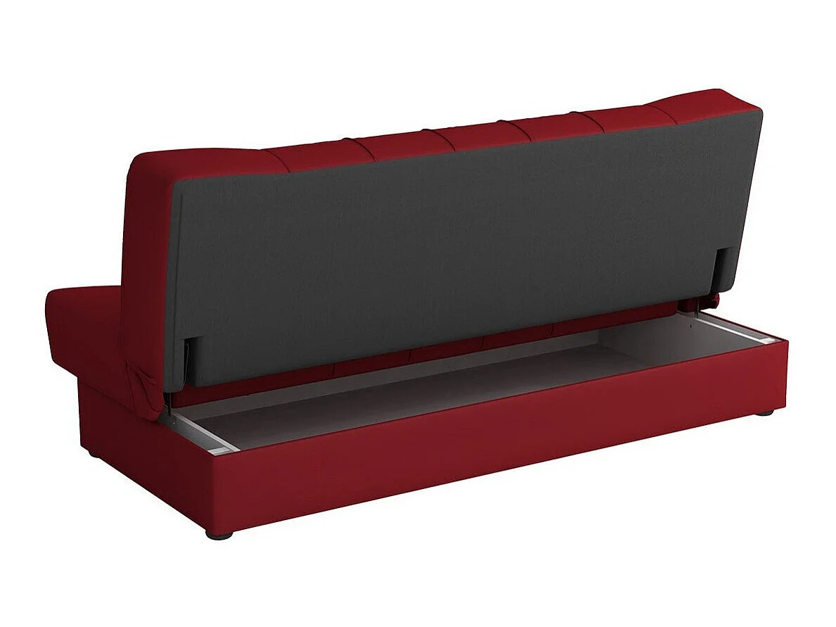 Canapé convertible 3 places en tissu marron COLUMBUS