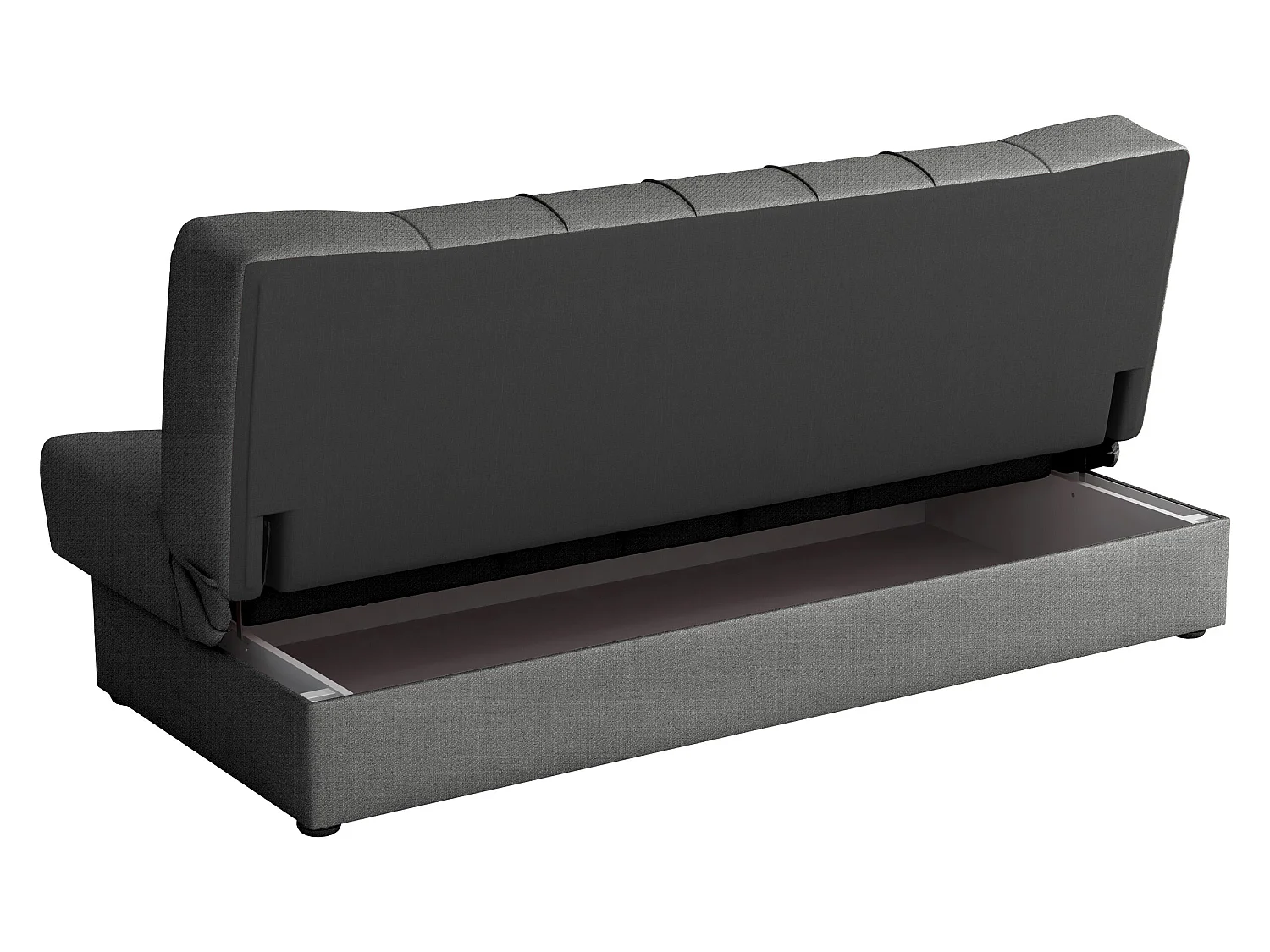 Canapé convertible 3 places en tissu marron 88x194x90 cm COLUMBUS