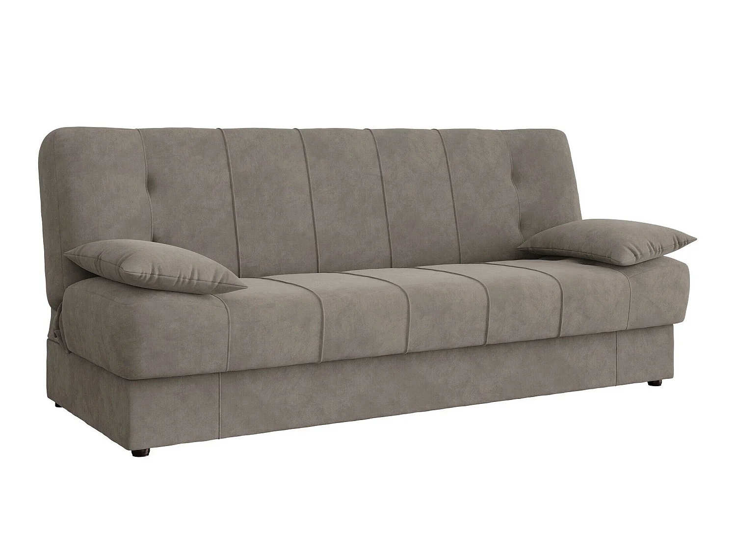 Canapé convertible 3 places en tissu marron 88x194x90 cm COLUMBUS