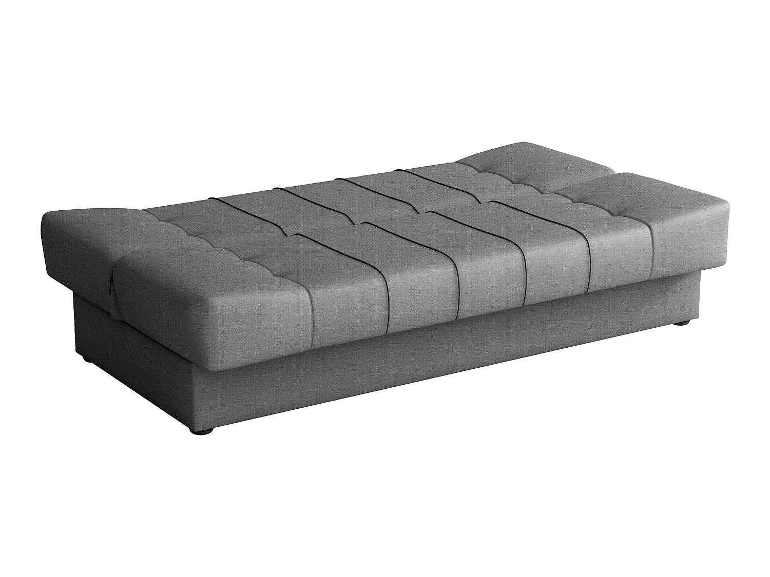 Canapé convertible 3 places en tissu marron 88x194x90 cm COLUMBUS