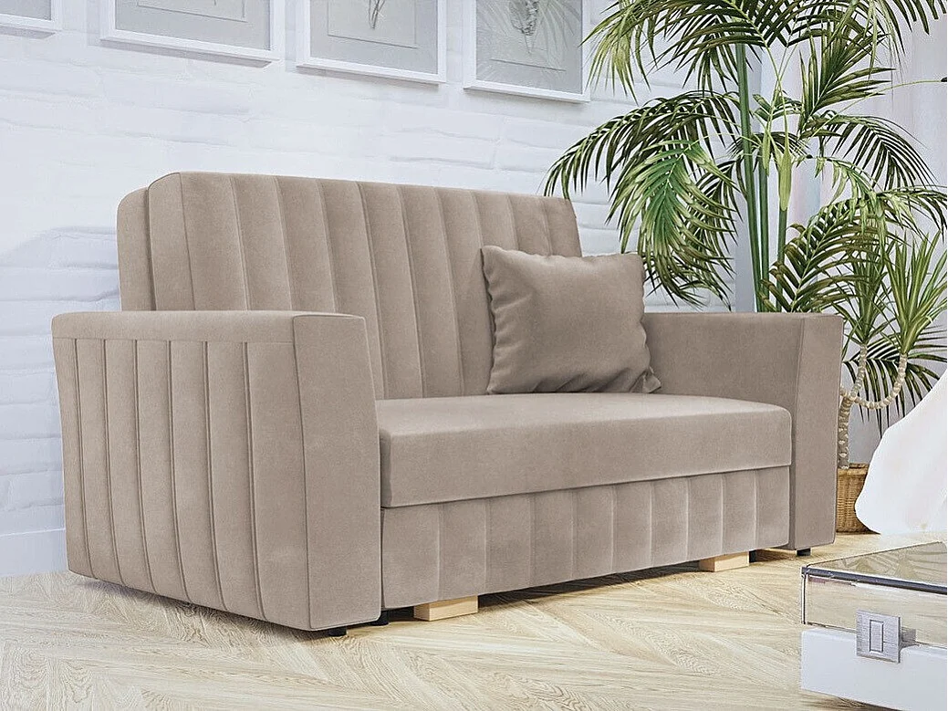 Canapé convertible Columbus 136, Disponible, 85x145x98cm, Mobilier déjà assemblé