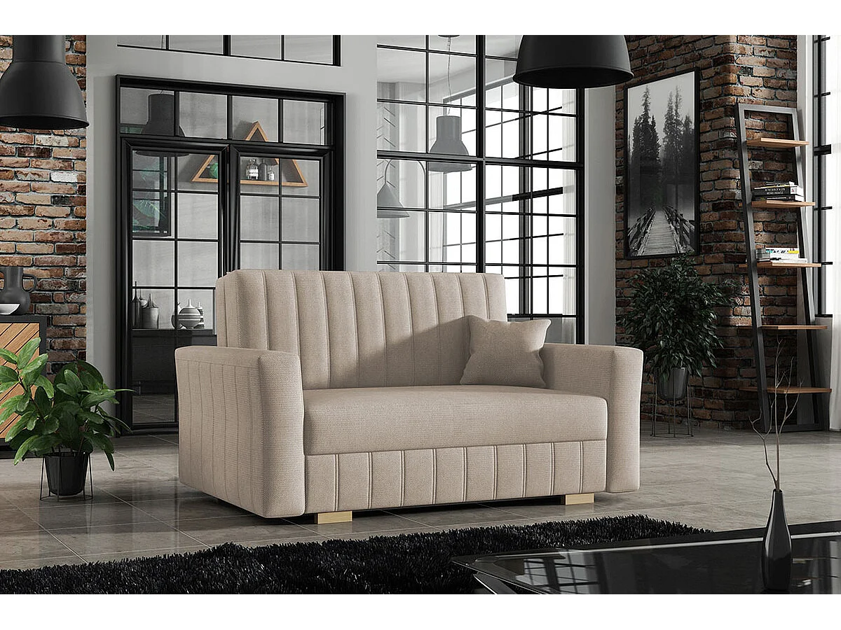 Canapé convertible Columbus 136, Disponible, 85x145x98cm, Mobilier déjà assemblé