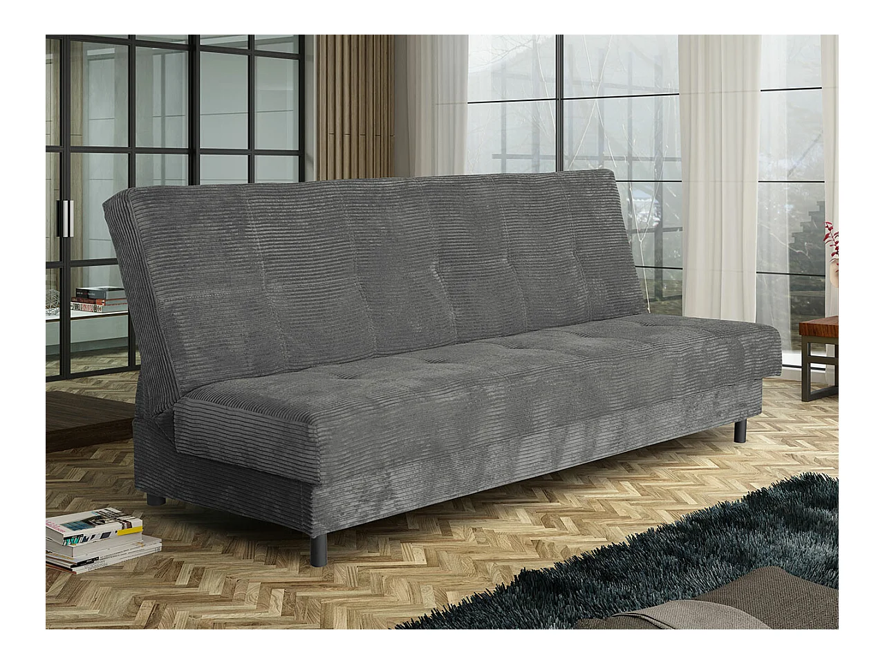 Canapé convertible Columbus 184, Boîte de literie, 90x193x85cm