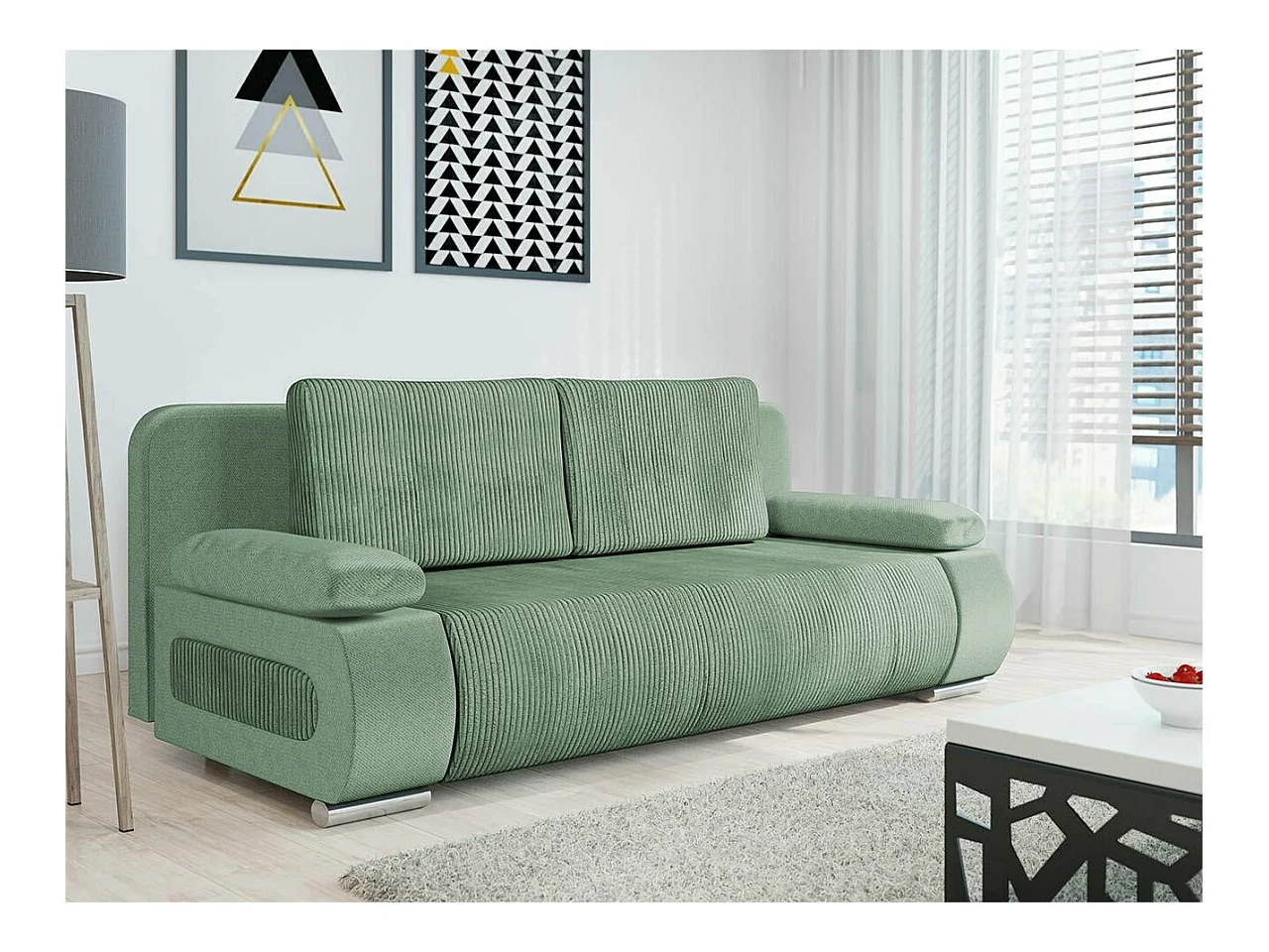 Canapé convertible Comfivo 144, Boîte de literie, 77x200x92cm