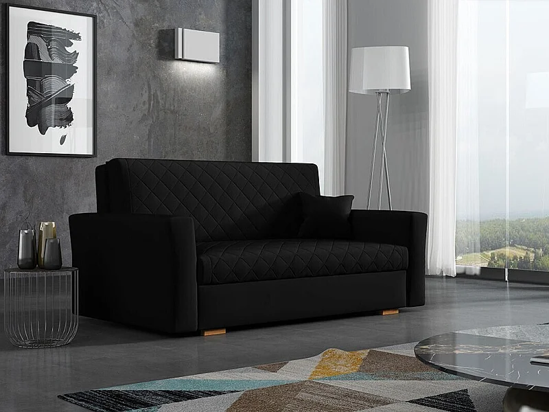 Sofá-cama Columbus 147, Almacenaje, 85x160x98cm, Muebles ya montados