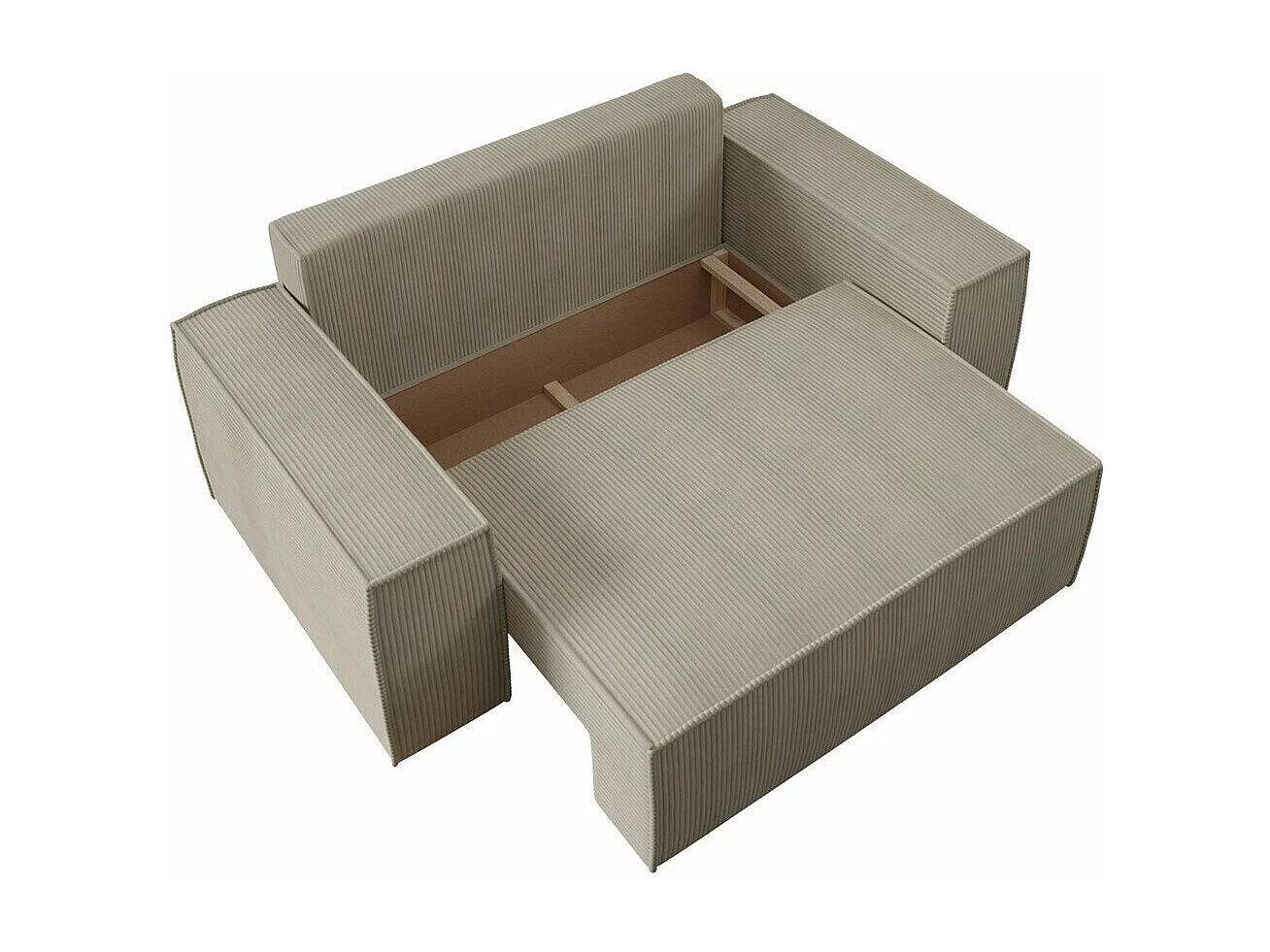 Sofá-cama Clovis 107, Cama com arrumação, 9x19x10cm