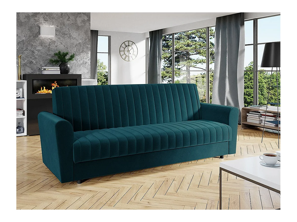 Canapé convertible Columbus 142, Boîte de literie, 87x230x90cm