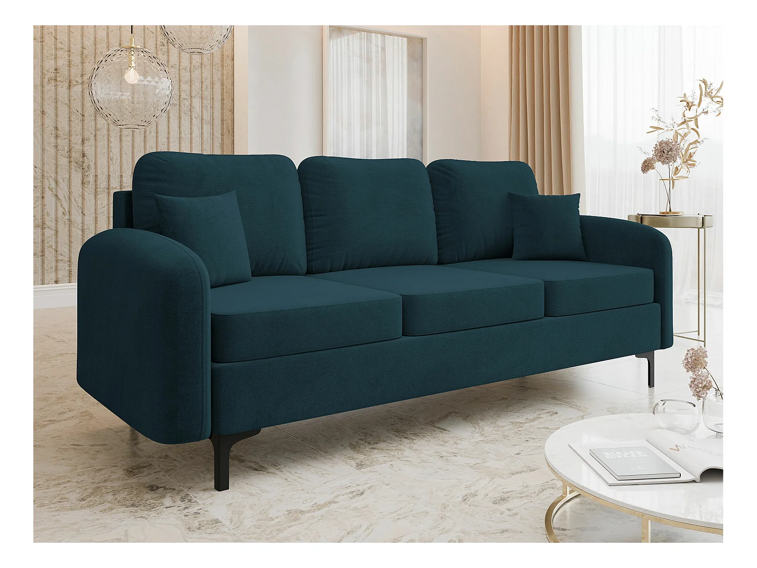 Canapé convertible Torlua 102, Boîte de literie, 96x228x94cm