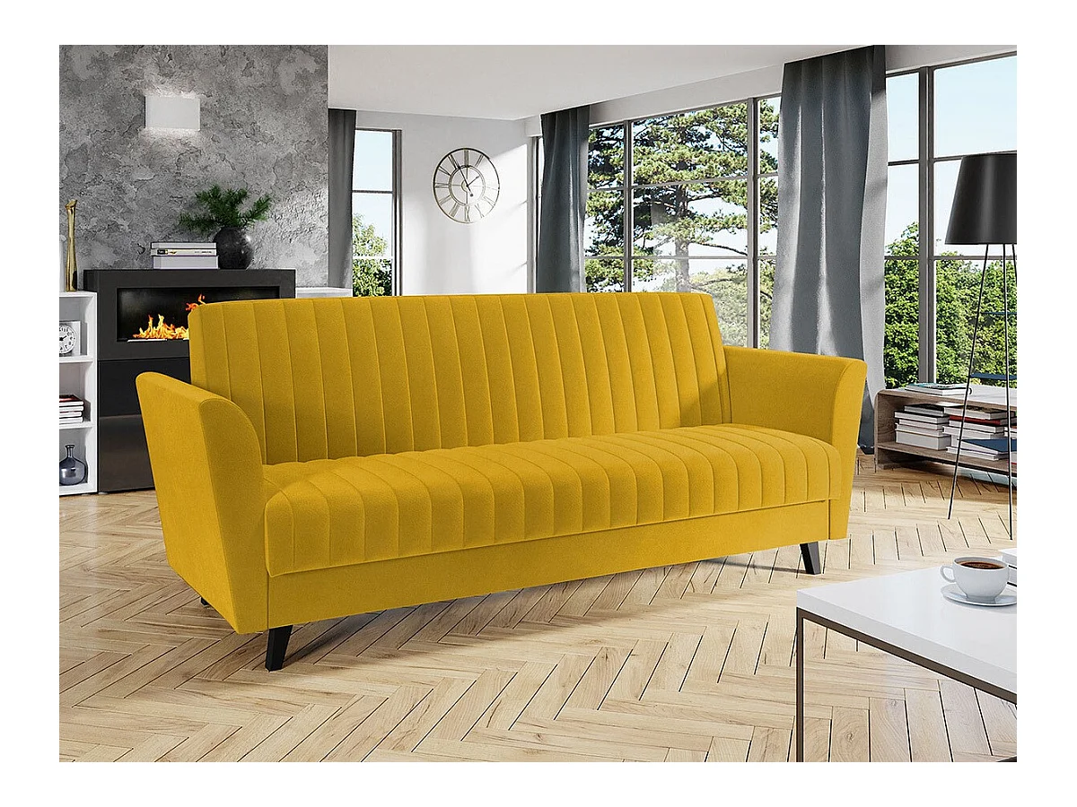 Canapé convertible Columbus 144, Boîte de literie, 90x230x87cm