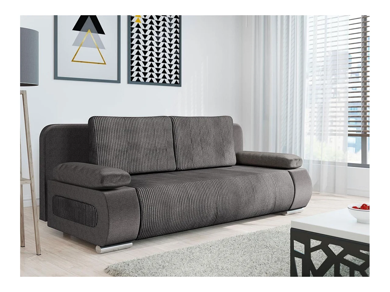 Canapé convertible Comfivo 144, Boîte de literie, 77x200x92cm